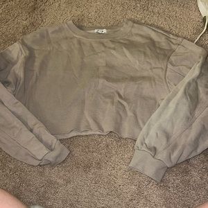 cut off garage cropped crewneck